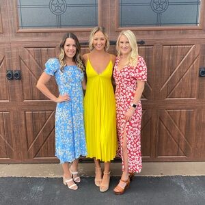 Zara | Dresses | Zara Bright Yellow Pleated Dress | Poshmark